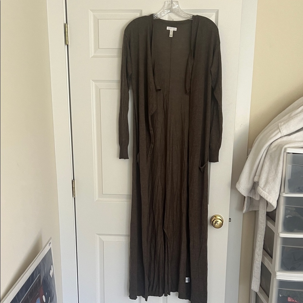 Leith Long Sleeve Brown Maxi Dress